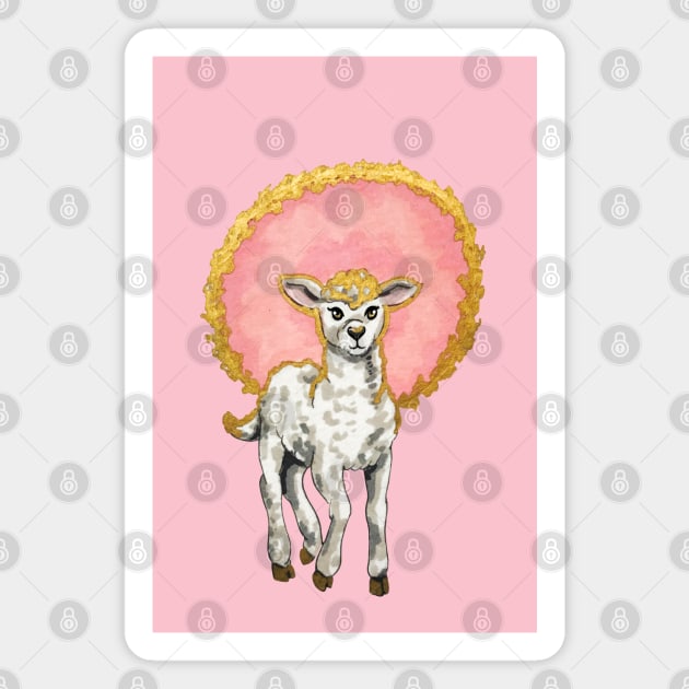 Little Lamb Magnet by Lady Lilac